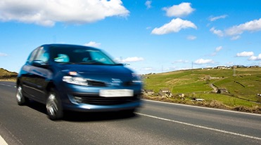 Car on road